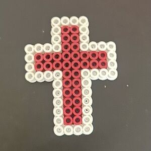 Cross Perler bead magnet